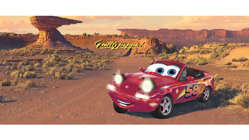 "Miata as a Cars OC" - Desktop background