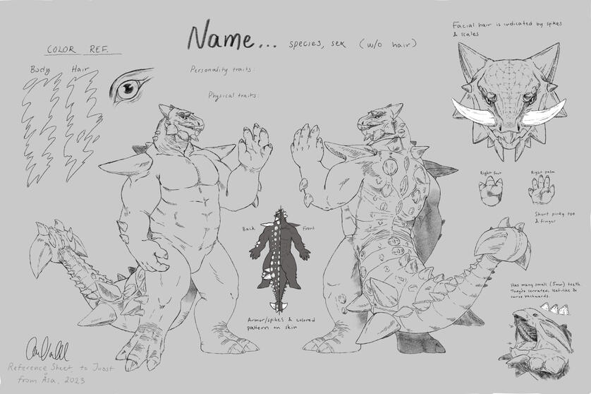 D&D character (1/2) - Character portrait, reference sheet