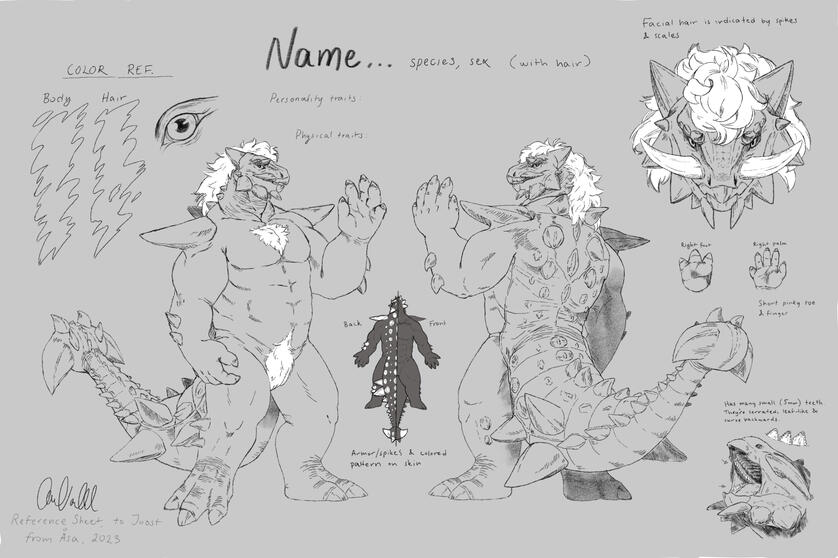 D&D character (1/2) - Character portrait, reference sheet